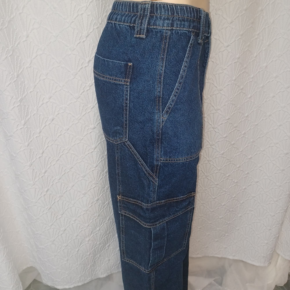 Wax Jean Collection Women New Size L Classic Blue Denim Pants - Picture 7 of 16